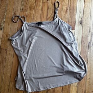 Fashion Bug Women's Shimmering Silver/Cream Camisole Sz 2X